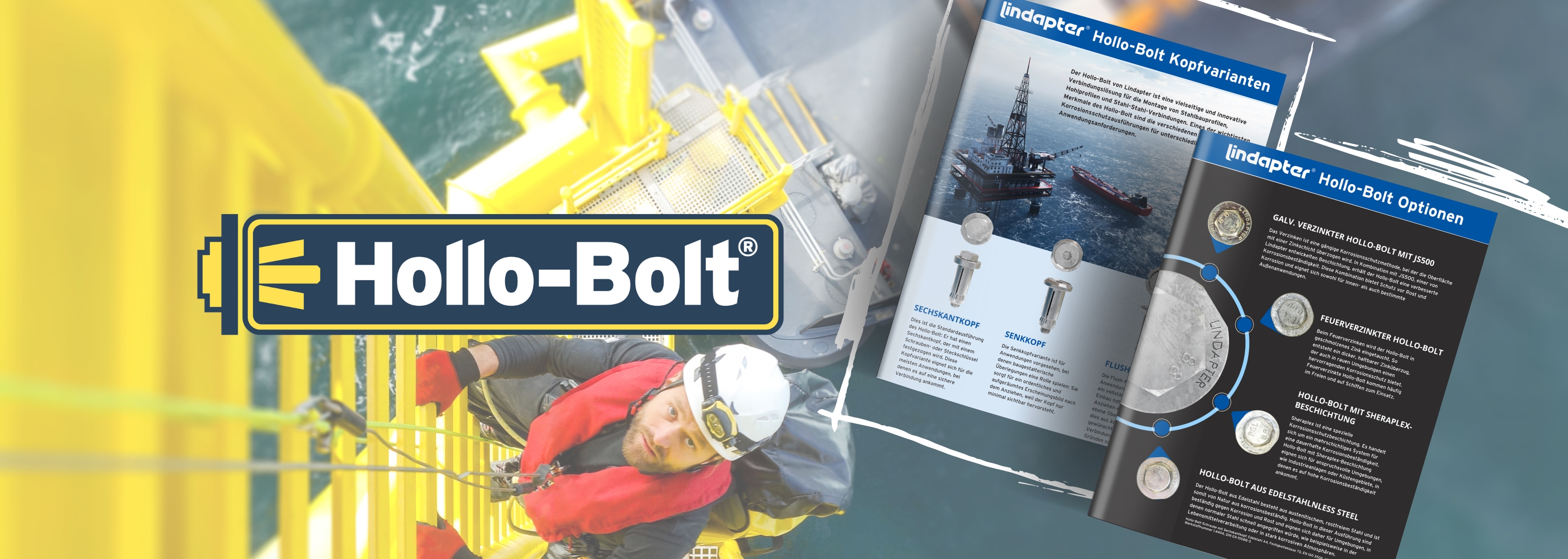 Lindapter Hollo-Bolt: Beschichtungen und Kopfvarianten