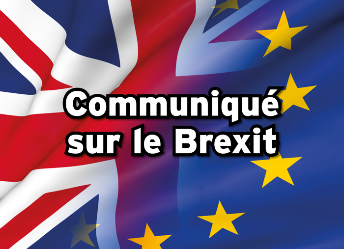 Communiqué sur le Brexit