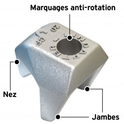 image of lindapter type cf girder clamp annotated french