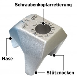 image of lindapter type cf girder clamp annotated german