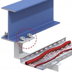 image of lindapter type d2 girder clamp application