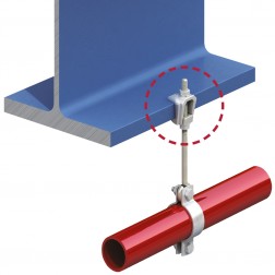 image of lindapter type f3 beam flange clamp application