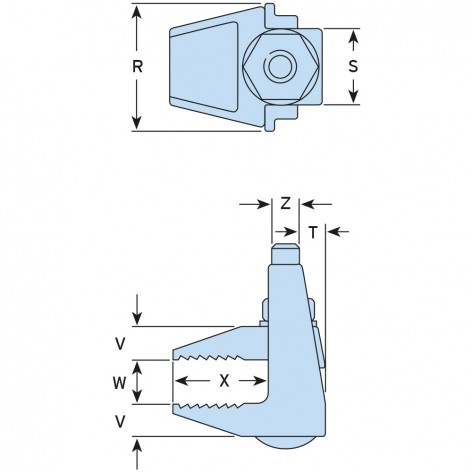 image of lindapter type f3 beam flange clamp line drawing