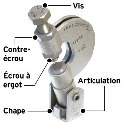 image of lindapter type fls beam flange clamp annotated french
