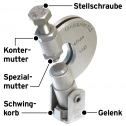 image of lindapter type fls beam flange clamp annotated german