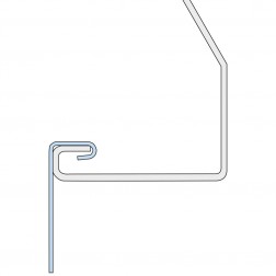image of lindapter type hcw31 purlin clip line drawing