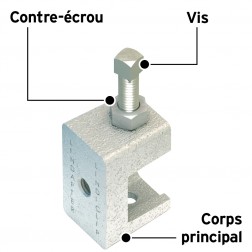 image of lindapter type lc beam flange clamp annotated french