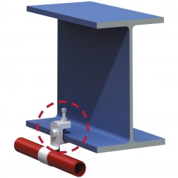 image of lindapter type lc beam flange clamp application
