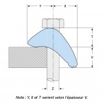 image of lindapter type ls girder clamp line drawing french
