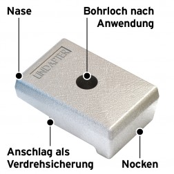 image of lindapter type rc girder clamp annotated german