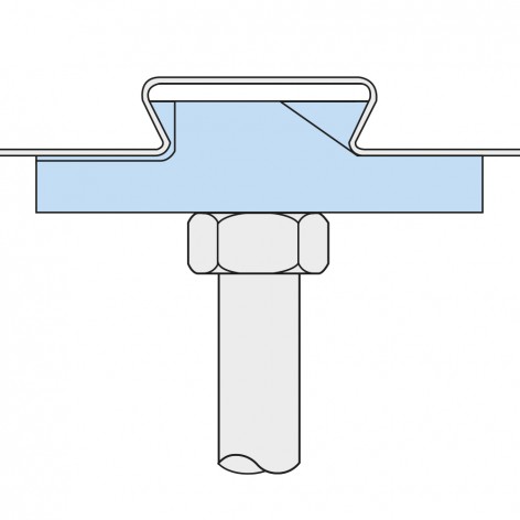 image of lindapter type tr60 decking fixing line drawing