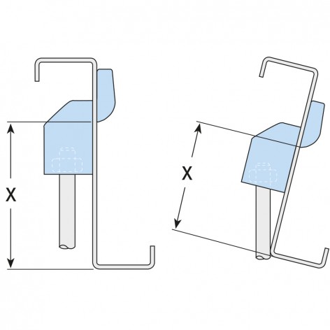image of lindapter type wf purlin clip line drawing